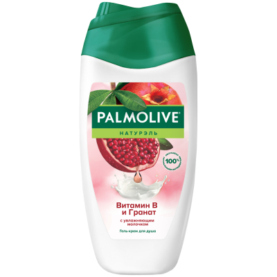 Изображение товара Гель - крем для душа женский Palmolive Натурэль Витамин B и Гранат с увлажняющим молочком, 250 мл