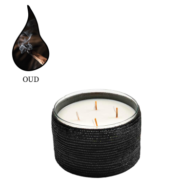 Изображение товара Аромасвеча Nour Bougie Alterna Oud черная, 1750 г, натуральный декор Изображение товара Аромасвеча Nour Bougie Alterna Oud черная, 1750 г, натуральный декор