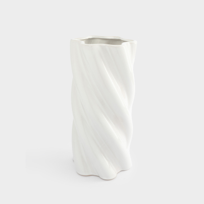 Изображение товара Ваза для цветов Anna Lafarg Drapery 30 см бежевая