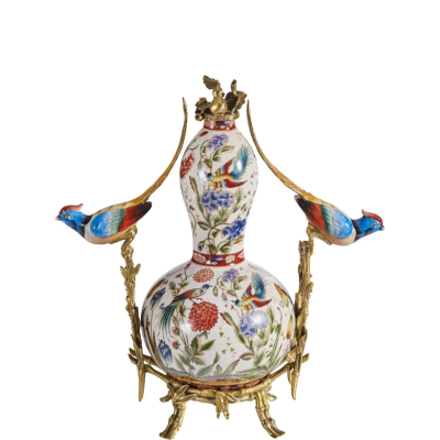 Изображение товара Ваза Glasar Glasar с птицами 31х16х36 см