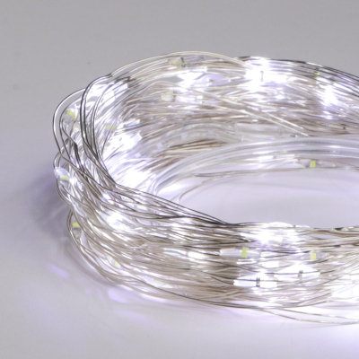 Изображение товара Новогодняя гирлянда Ad trend NY 12 м 120 LED холодный белый, IP44, аккумуляторная