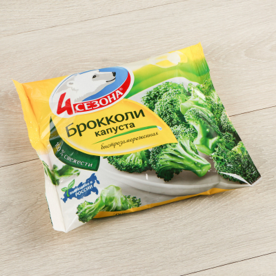 Изображение товара Капуста Брокколи 4 Сезона быстрозамороженная 400 г Изображение товара Капуста Брокколи 4 Сезона быстрозамороженная 400 г