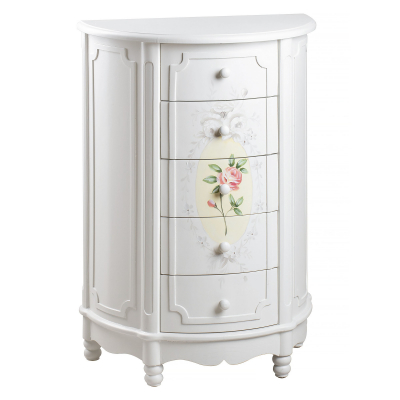 Изображение товара Комод Glasar с 5 ящиками 53х30х76 см белый или мультиколор Изображение товара Комод Glasar с 5 ящиками 53х30х76 см белый или мультиколор