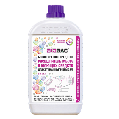 Изображение товара Биологическое средство Биобак для выгребных ям и септических систем 1 л