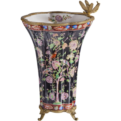 Изображение товара Ваза Glasar BK2507 со стрекозой 23х21х32 см