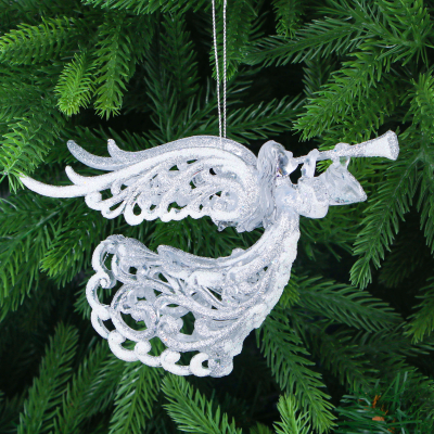 Изображение товара Игрушка ёлочная ангелок 14 см Christmas Wonderlan из акрила