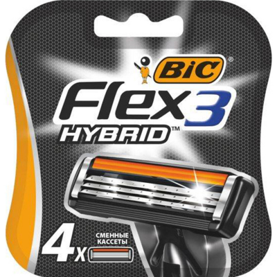 Изображение товара Сменные кассеты для бритья BIC Flex Hybrid 3 4 шт