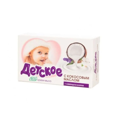 Изображение товара Мыло детское Весна Кокос, лаванда и хлопок 90 г