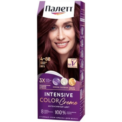 Изображение товара Крем-краска для волос Палетт Интенсивный цвет 4-88, RF3 Красный гранат 110 мл