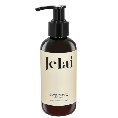 Изображение товара Крем парфюмированный для тела Jelai Маракуйя, персик, сандал 150 мл