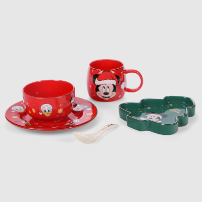 Изображение товара Набор посуды Disney новогодний Mickey Mouse & Friends 5 предметов