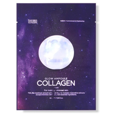 Изображение товара Маска тканевая Tenzero Glow ampoule с коллагеном 25 мл для увлажнения и молодости кожи