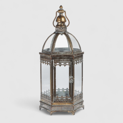 Изображение товара Декоративный фонарь French garden золото антик 24х20.5х53 см
