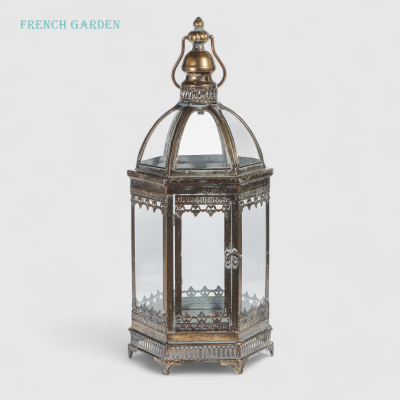 Изображение товара Декоративный фонарь French garden золото антик 24х20.5х53 см
