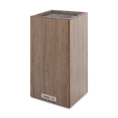 Изображение товара Подставка для кухонных ножей ComposeEat травертин капучино 11х11х24 см