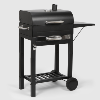 Изображение товара Гриль угольный Yiwugarden 89x43x91 см черный с боковым столиком