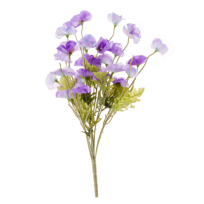 Изображение товара Букет с сиреневыми цветами Конэко-О искусственный для декора и подарков