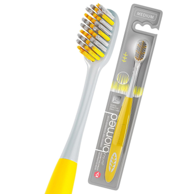 Изображение товара Антибактериальная комплексная зубная щетка с ионами серебра BIOMED SILVER, средняя, цвет в ассортименте