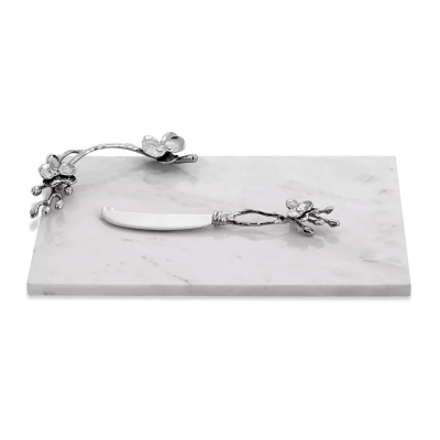 Изображение товара Доска для сыра с ножом Michael Aram Белая орхидея 32 см набор