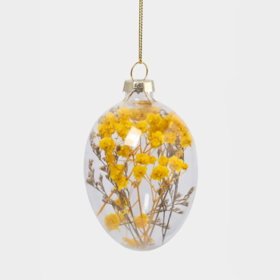 Изображение товара Подвеска Anna Lafarg декоративная с жёлтыми сухоцветами, яйцо, 6х4 см