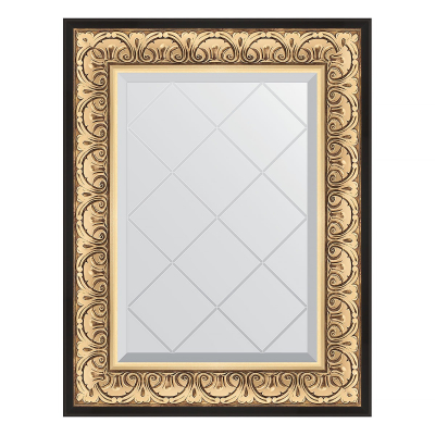 Изображение товара Зеркало с гравировкой в багетной раме Evoform барокко золото 106 мм 60x77 см 