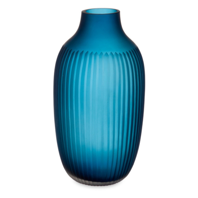 Изображение товара Ваза Decor de table Дальян стеклянная  синяя 28 см