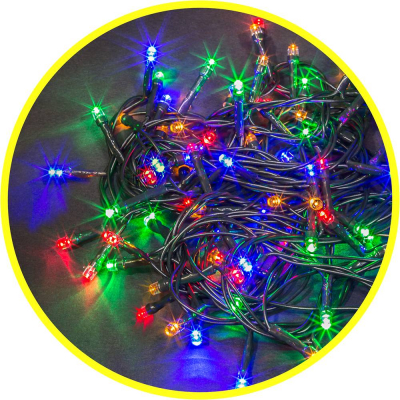 Изображение товара Гирлянда Navigator 61822 для улицы с мультиколорными светодиодами 950 мм
