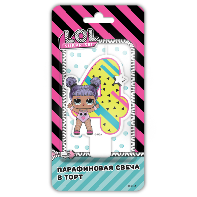 Изображение товара Свеча на торт  L.O.L. Цифра 4 