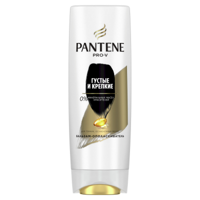 Изображение товара Бальзам-ополаскиватель Pantene Pro-V густые и крепкие для тонких и ослабленных волос, 270 мл