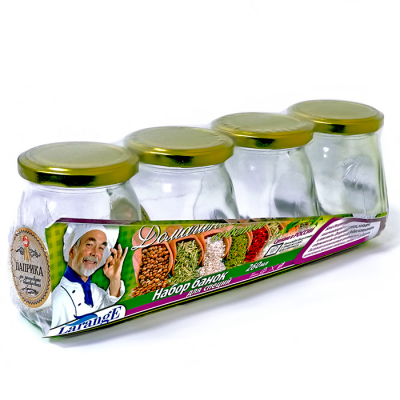 Изображение товара Набор банок для специй LarangE 626-058 4 шт стекло металл Россия Изображение товара Набор банок для специй LarangE 626-058 4 шт стекло металл Россия