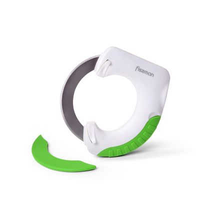 Изображение товара Нож круглый для шинковки Fissman с чехлом 15 см