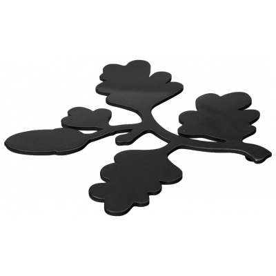 Изображение товара Подставка под горячее Gala PG001-B черная 194x175x7 мм металлопокрытие