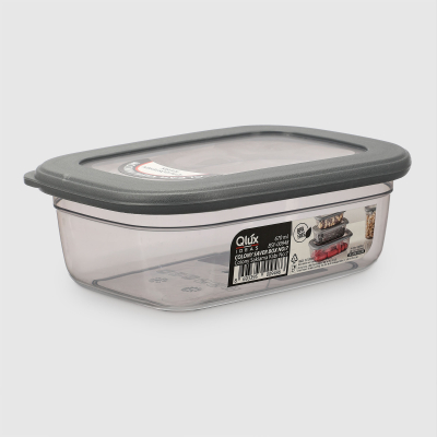 Изображение товара Контейнер Qlux colony №7 прозрачный серый объем 0,67л легкая и надежная посуда