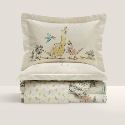 Изображение товара Комплект постельного белья Togas Kids бежево-зеленый, полуторный, 4 предмета