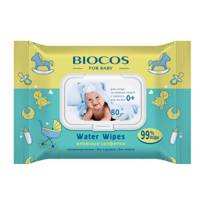 Изображение товара Влажные салфетки Biocos детские Water Wipes 80 шт