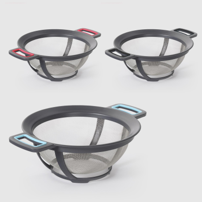 Изображение товара Дуршлаг Baroness Kitchen с ручками 24 см серый Изображение товара Дуршлаг Baroness Kitchen с ручками 24 см серый