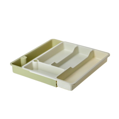 Изображение товара Лоток Phibo для столовых приборов раздвижной 373Х287Х49 мм светло-серый