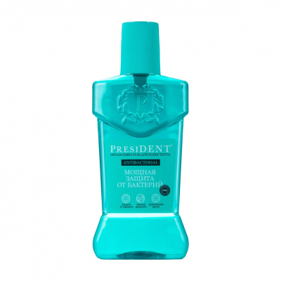 Изображение товара Ополаскиватель для полости рта President Antibacterial Мощная защита от бактерий 250 мл