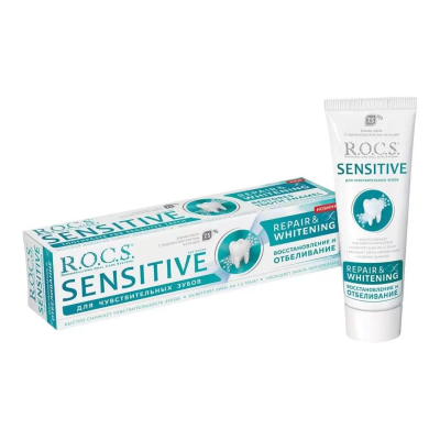 Изображение товара Зубная паста ROCS восстановление и отбеливание 94 гр (03-01-042)