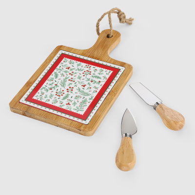 Изображение товара Доска разделочная с ножами Mercury Tableware-64536 24х15 см в ассортименте