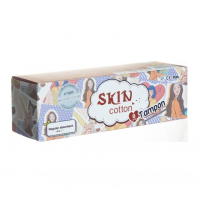 Изображение товара Гигиенические тампоны с аппликатором Skin cotton Regular 8 шт для женщин Изображение товара Гигиенические тампоны с аппликатором Skin cotton Regular 8 шт для женщин