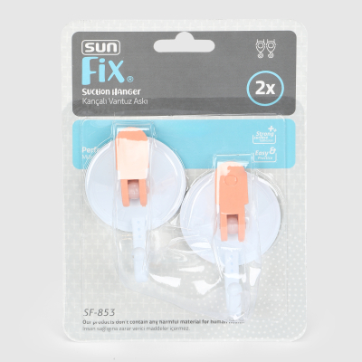 Изображение товара Крючок на присоске Sun Plastik 4,5×5×3 см (2 шт)