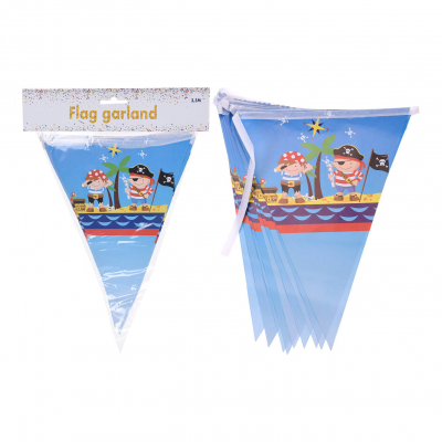 Изображение товара Гирлянда Koopman Party Пираты из флажков Универсальное украшение для праздников