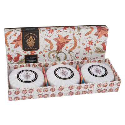 Изображение товара Набор мыла La Florentina Pomegranate & Neroli 3 шт по 115 г Италия для тела
