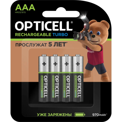 Изображение товара Аккумуляторы AAA Opticell Turbo 970 mAh Ni-MH (4 шт.)