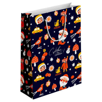 Изображение товара Пакет подарочный Be Smart Bang синий 32х49 см