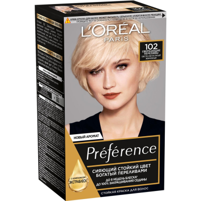 Изображение товара Краска для волос L'Oreal Preference Feria 102 270 мл, яркий перелив