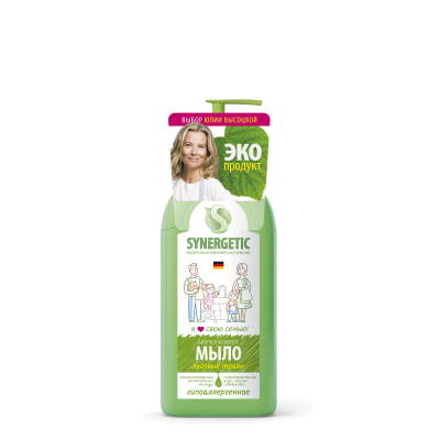 Изображение товара Гипоаллергенное жидкое мыло Synergetic Луговые травы 0,5 л