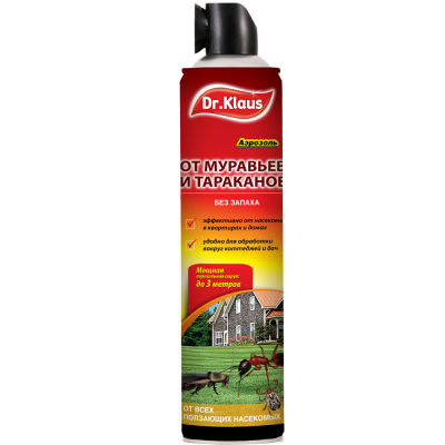 Изображение товара Аэрозоль Dr.Klaus от тараканов, муравьев и других ползающих, 600 мл