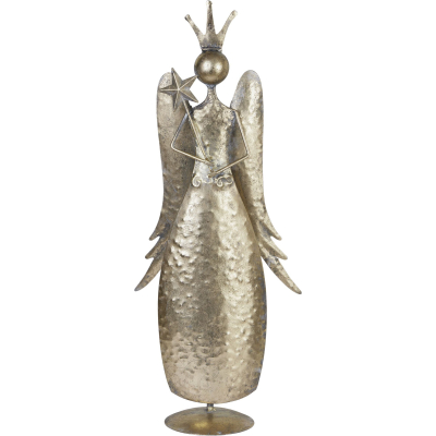 Изображение товара Декор настольный Glasar Ангел 21x11x49 см железо золотистый Изображение товара Декор настольный Glasar Ангел 21x11x49 см железо золотистый